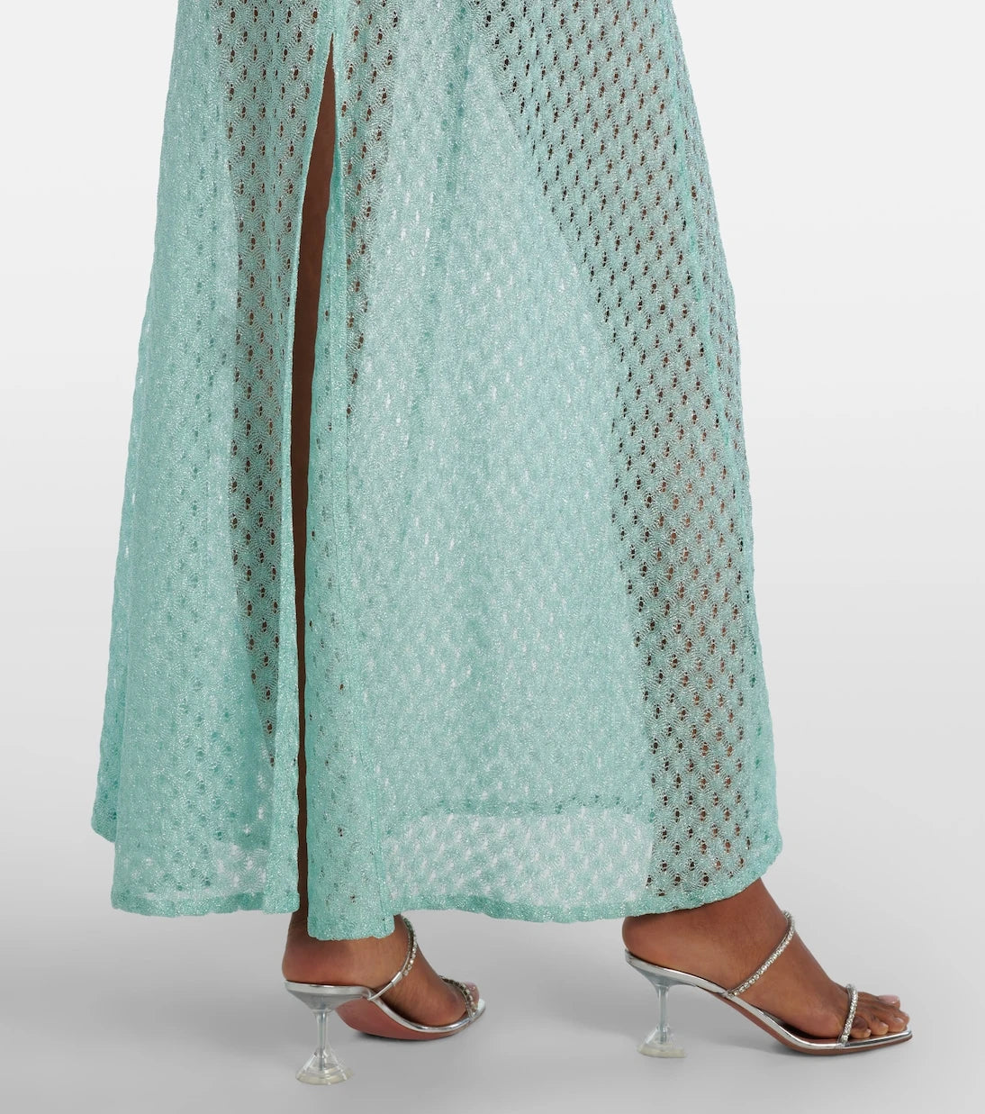 Missoni - فستان ماكسي من نسيج اللاميه المفتوح