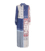 Weekend Max Mara Blue Patchwork Print Midi Dress
