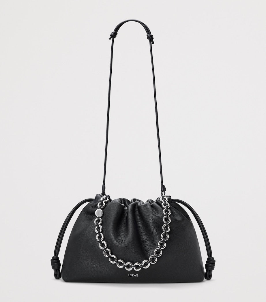 Large Leather Flamenco Shoulder Bag