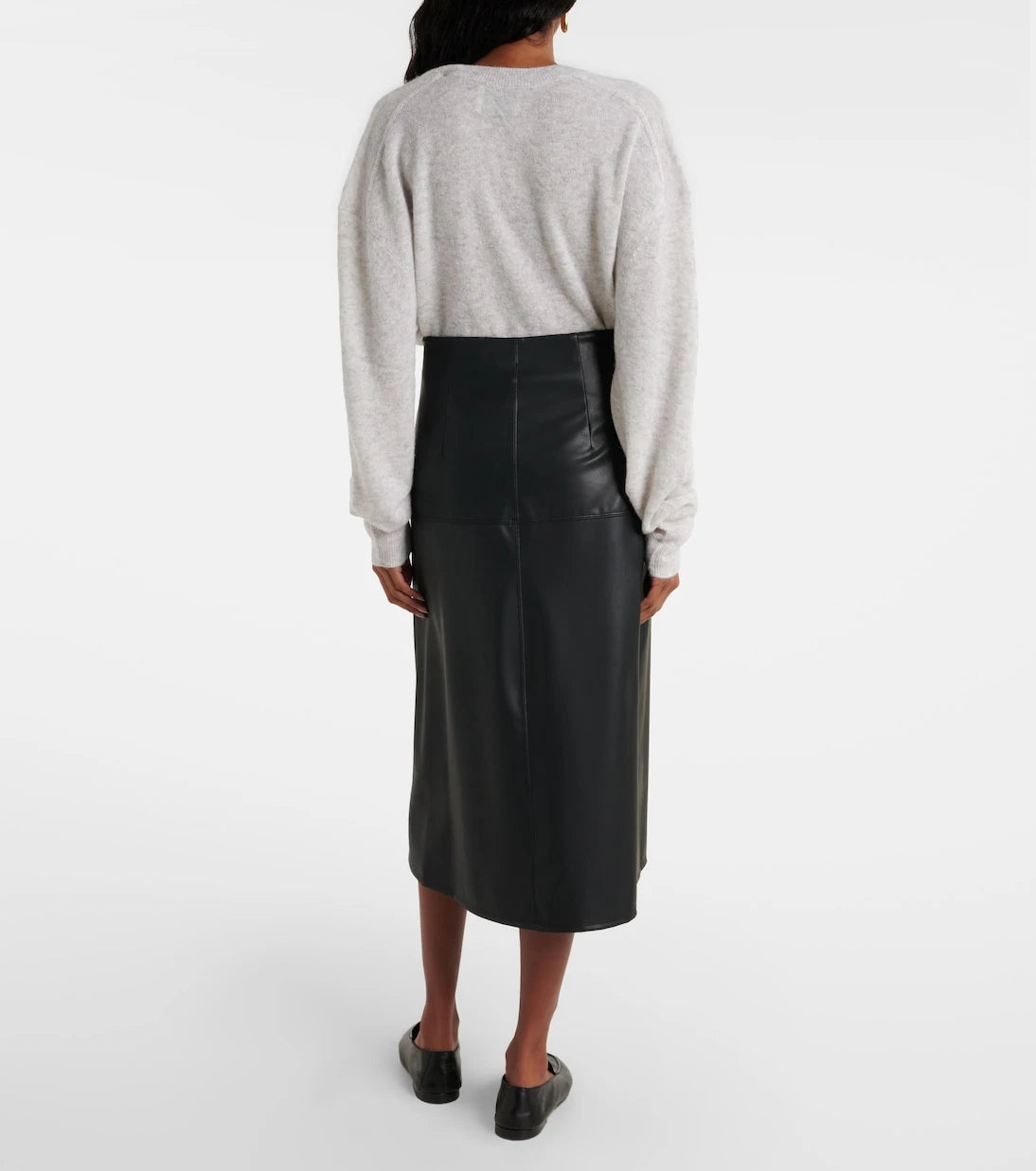 Max Mara - Leisure Scilli coated jersey midi skirt