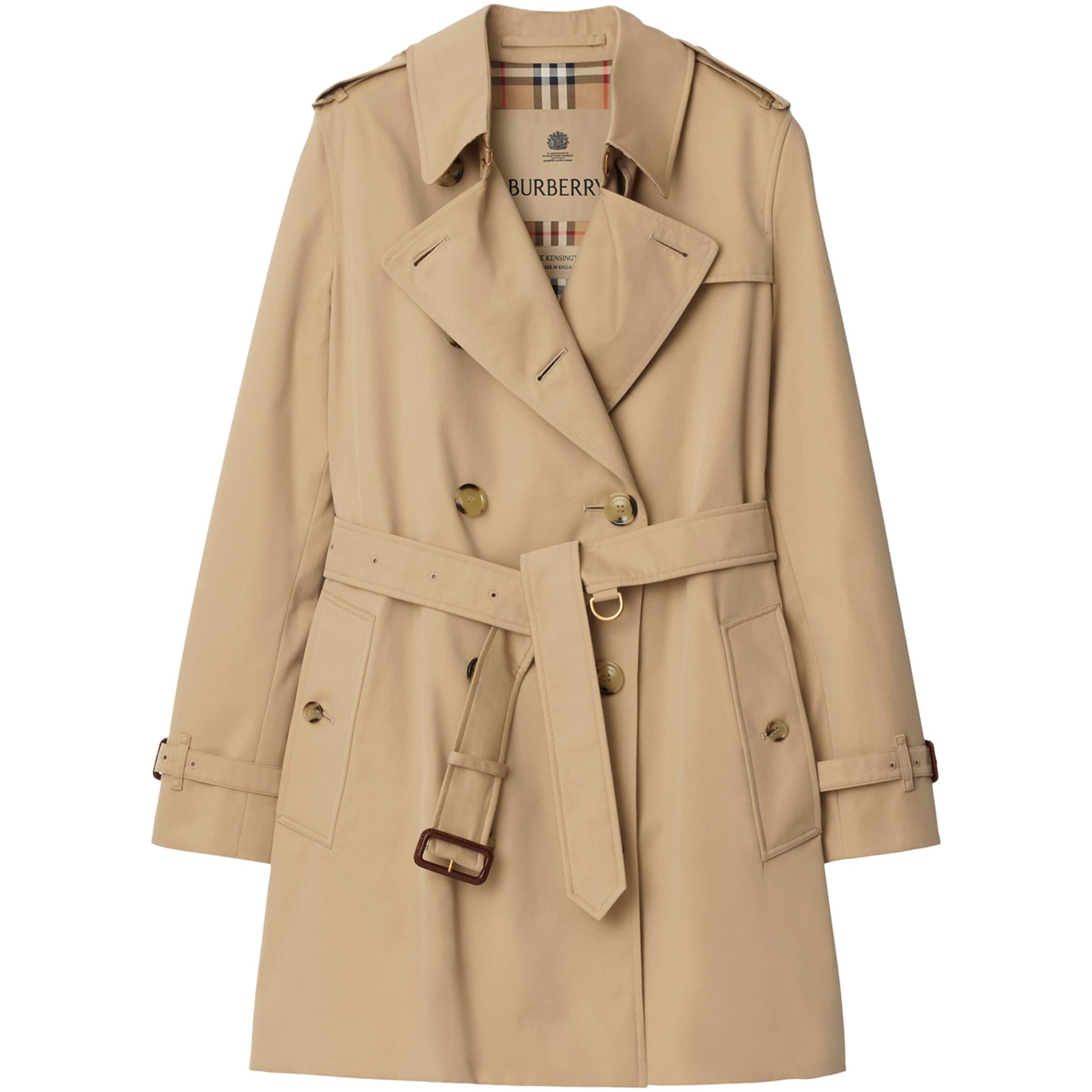 Burberry Gabardine Short Kensington Heritage Trench Coat