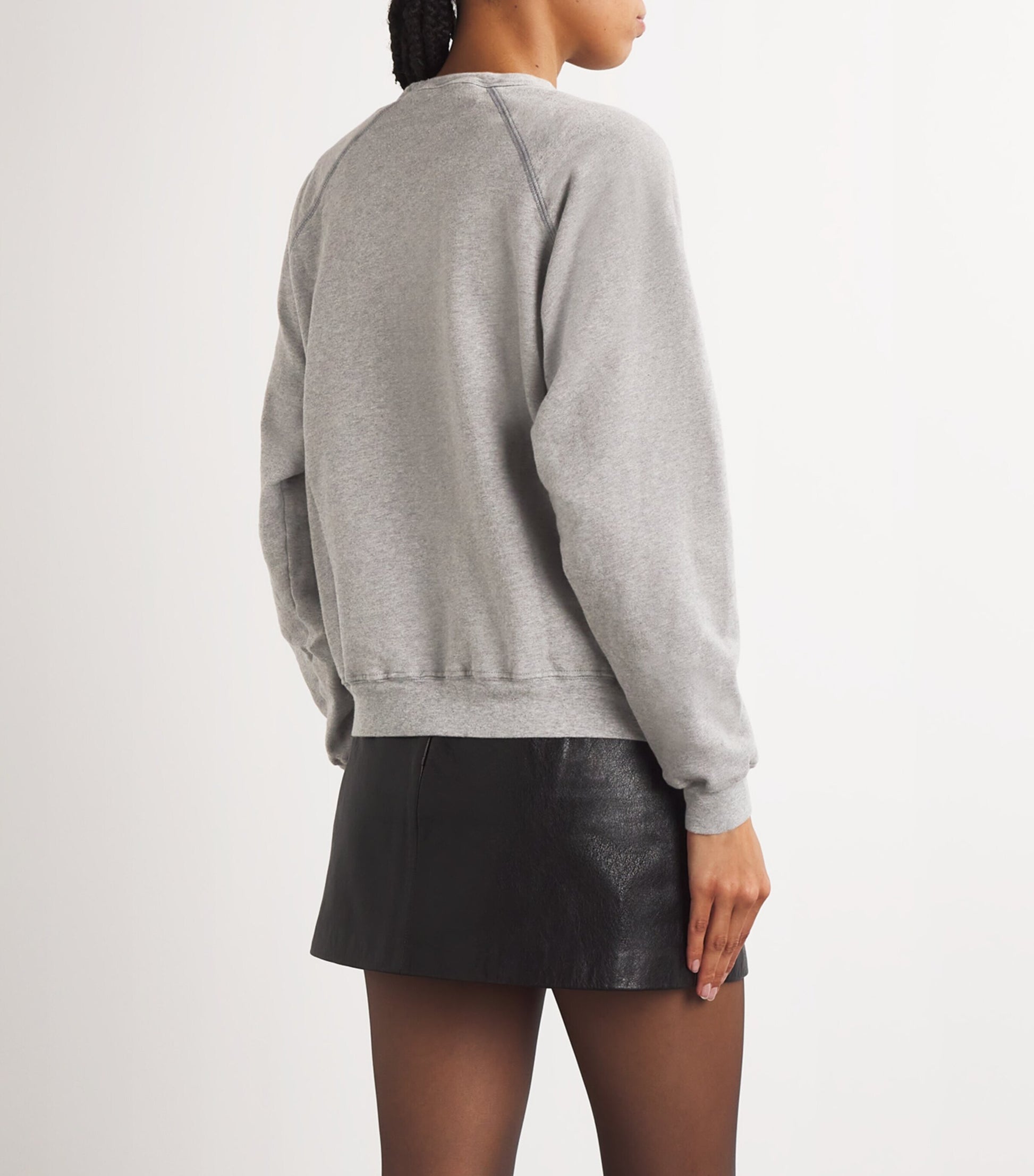 MOTHER Grey Cotton The Biggie Concert Sweatshirt