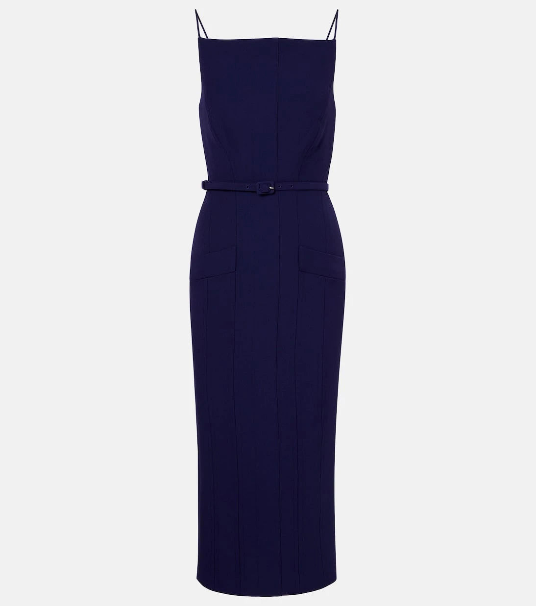 Roland Mouret - Belted crêpe midi dress