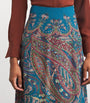 Etro Multi Silk Paisley Maxi Skirt