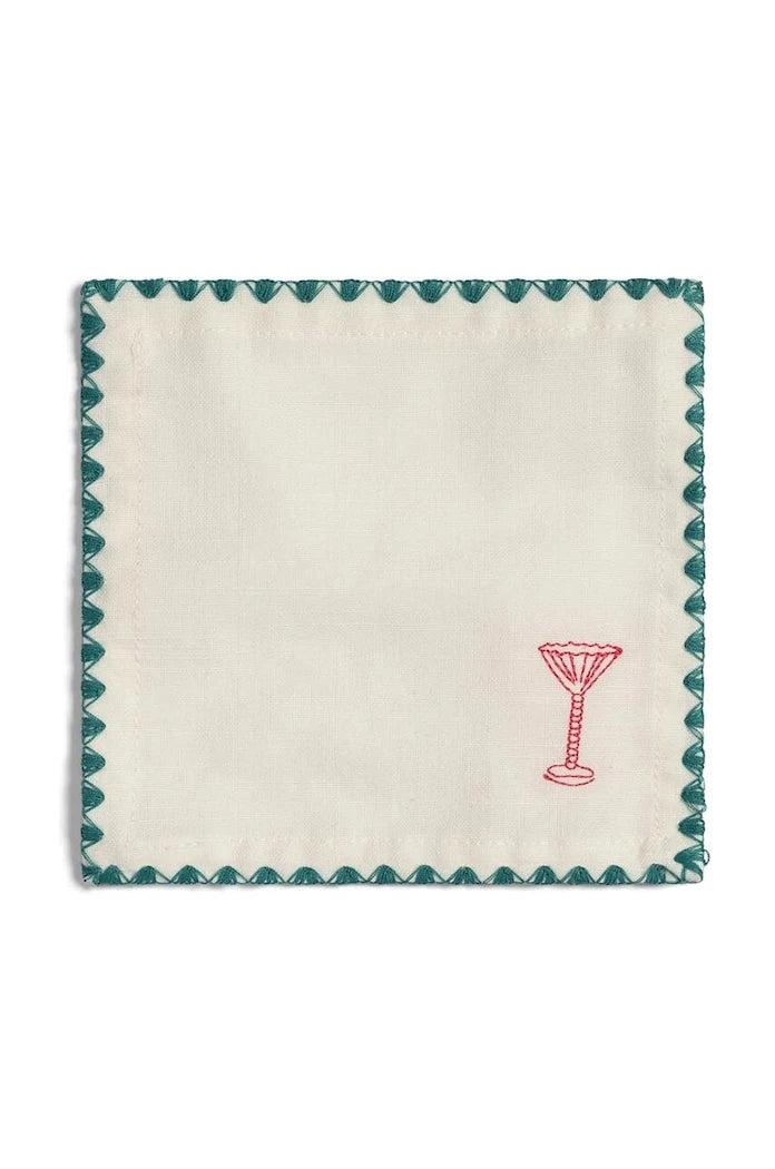 &k amsterdam Napkin Cocktail Zigzag Kokteyl Peçete Seti (4 adet)