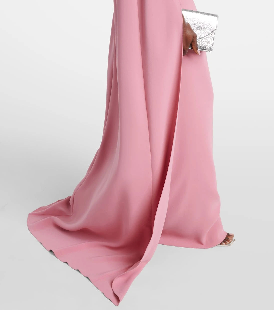 Oscar de la Renta - Caped silk-blend georgette gown