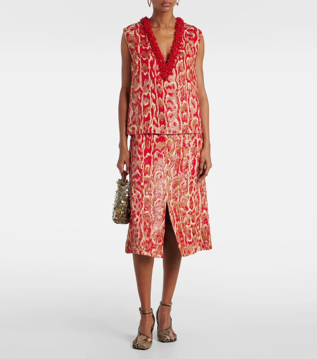 Dries Van Noten - Shera sequined midi skirt
