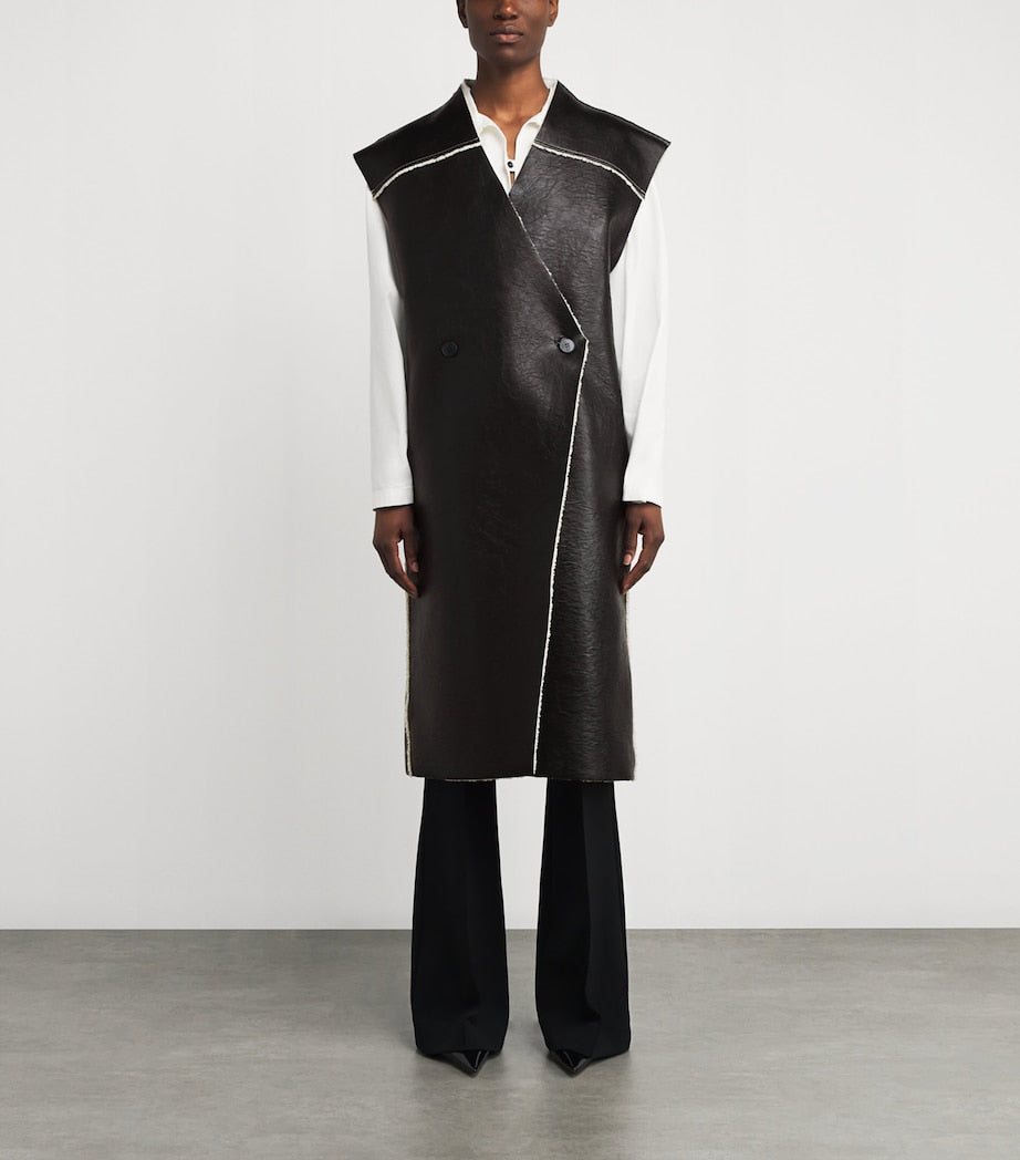 CAMILLA AND MARC Black Reversible Oswald Long Vest