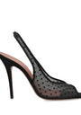 Mesh Kristina Slingback Sandals 105 BLACK