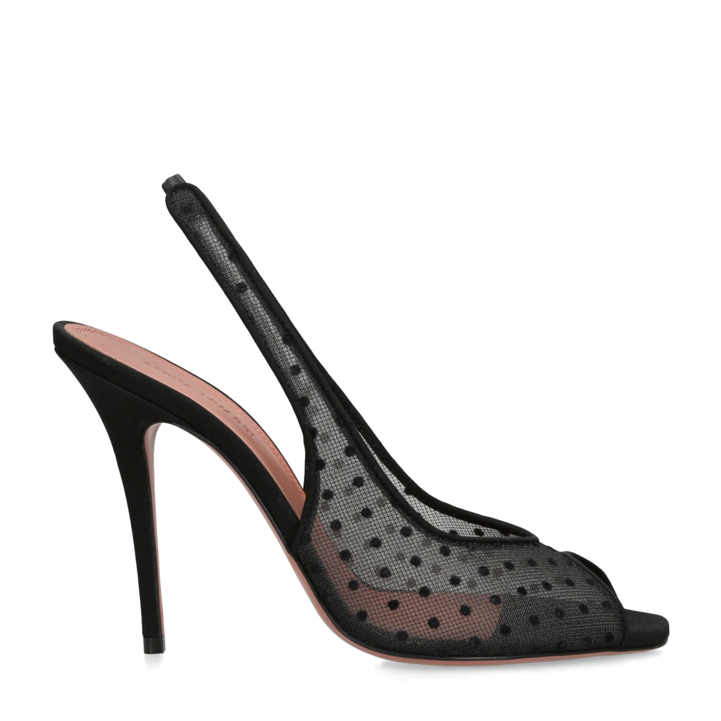 Mesh Kristina Slingback Sandals 105 BLACK