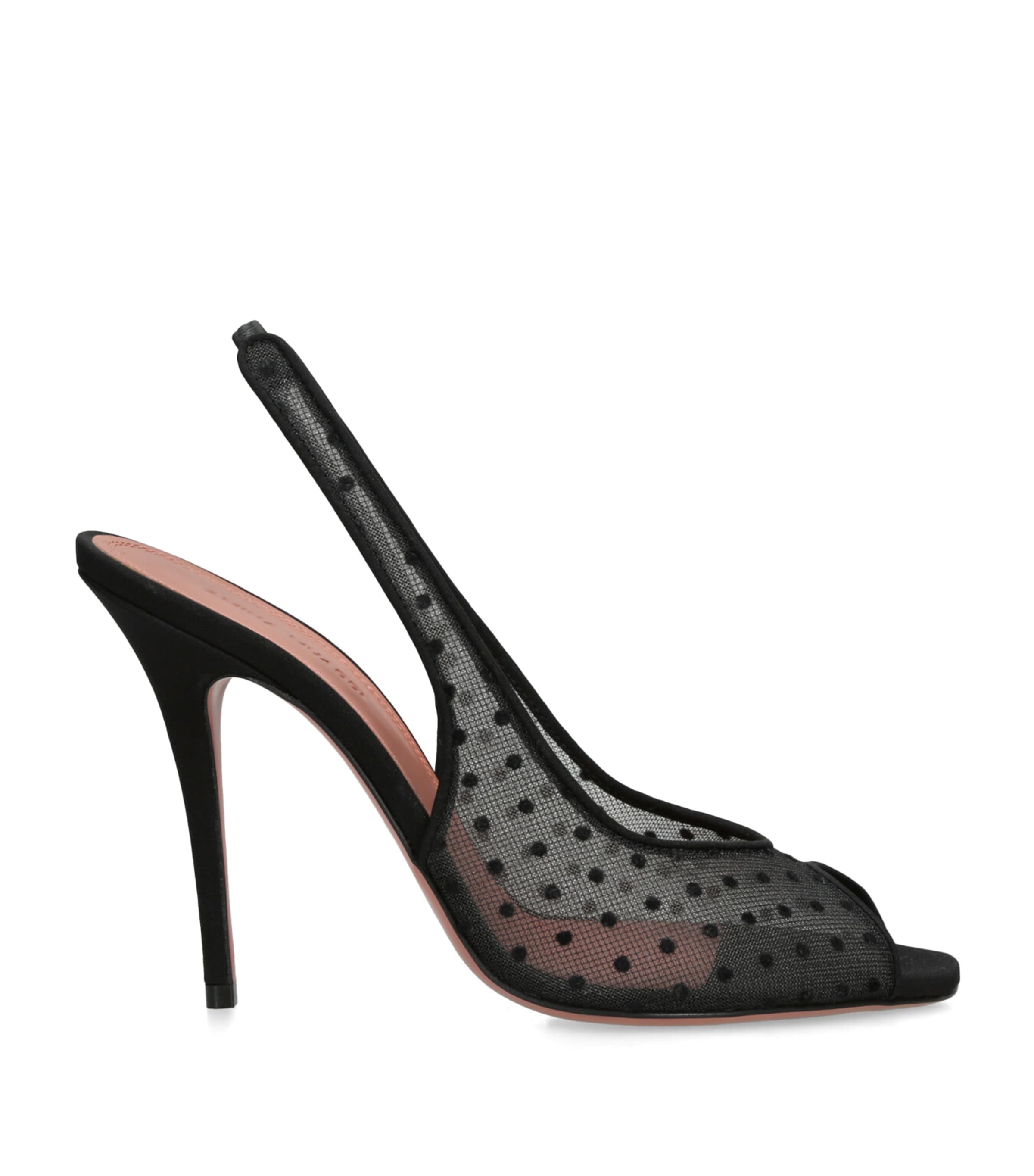 Mesh Kristina Slingback Sandals 105 BLACK