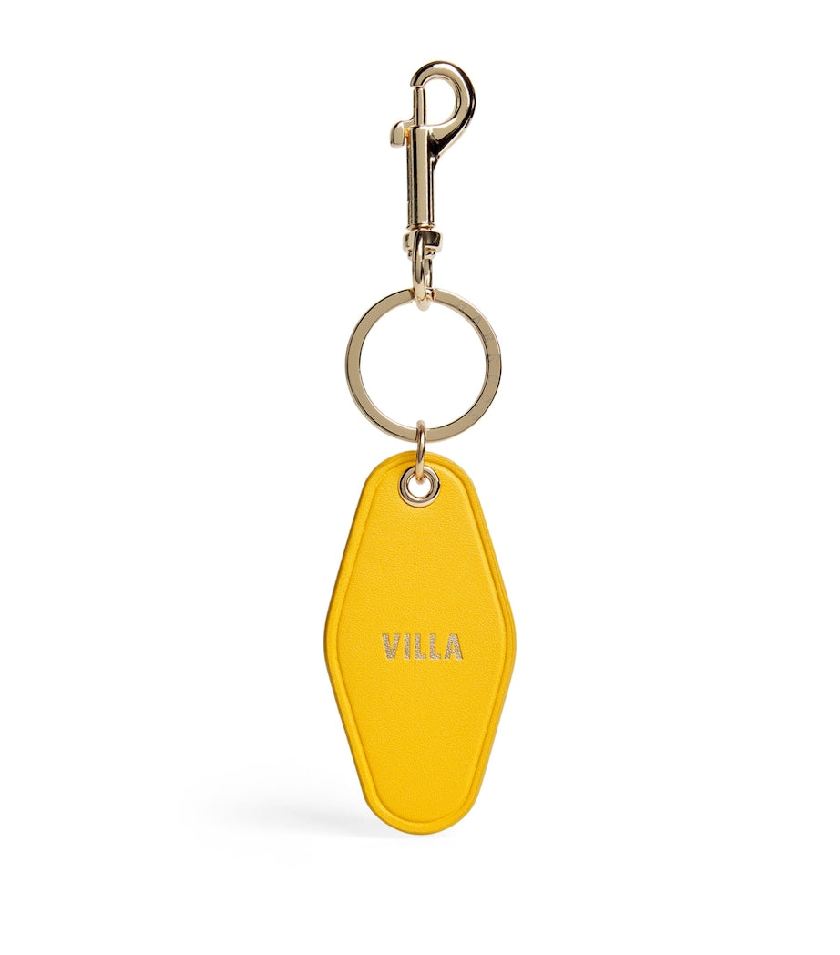 Yellow Leather Villa Keyring