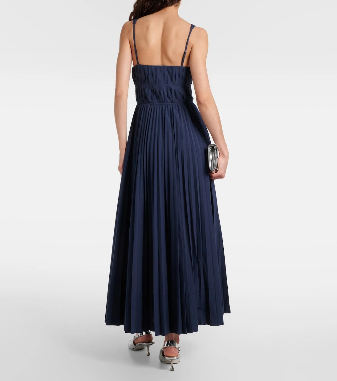 Simkhai - Stephanie plissé cotton-blend gown