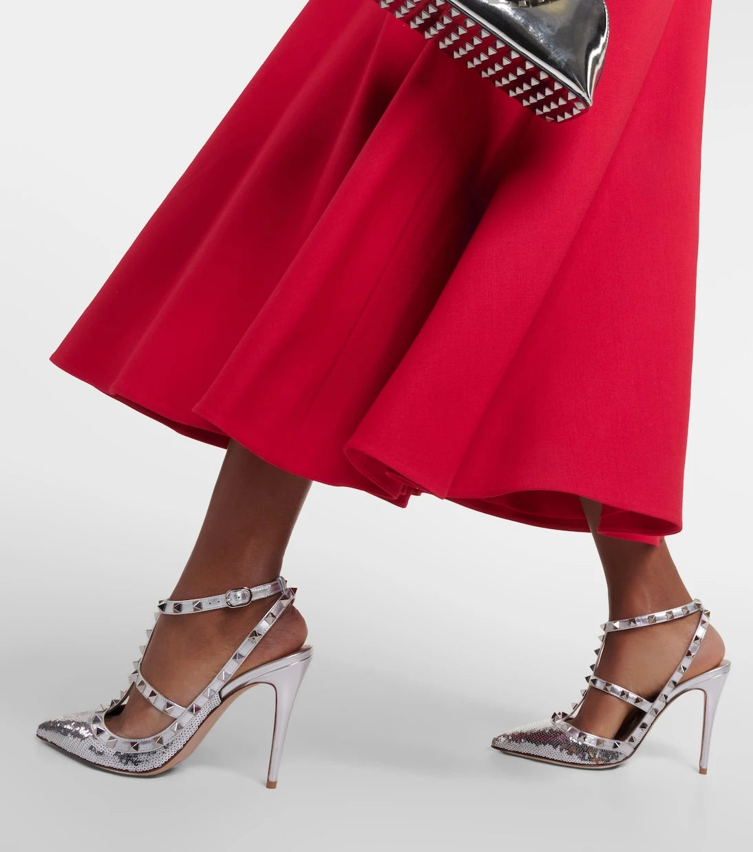 Valentino Garavani - Rockstud 100 sequined pumps