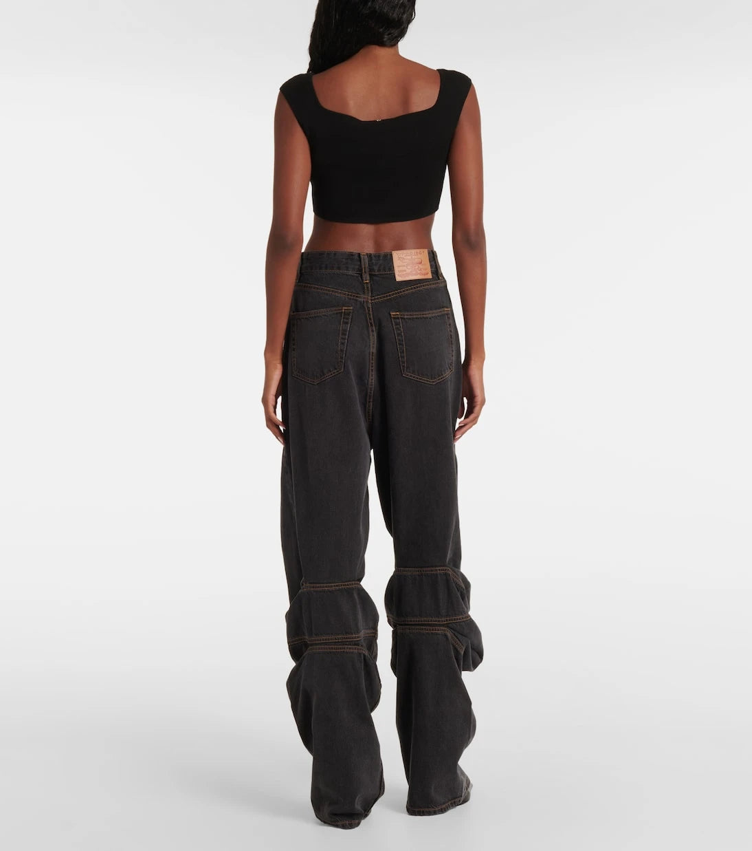 Y/Project - Evergreen Draped Cuff wide-leg jeans