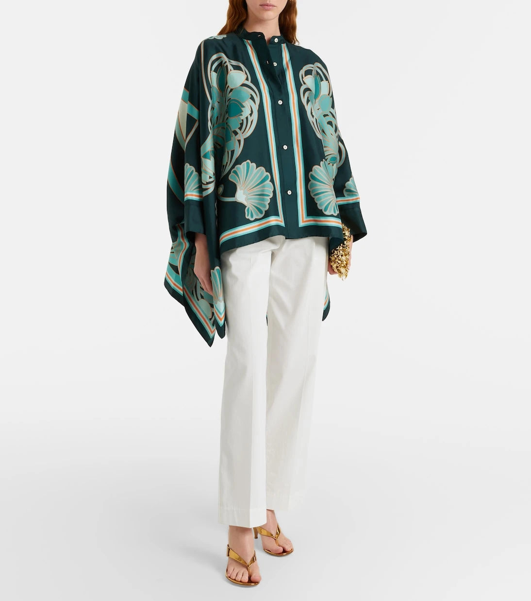 La DoubleJ - Foulard printed silk twill shirt