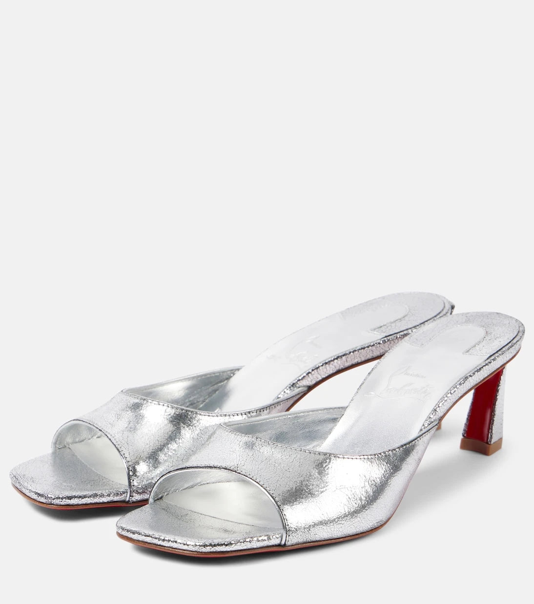 Christian Louboutin - Condora 55 metallic leather mules
