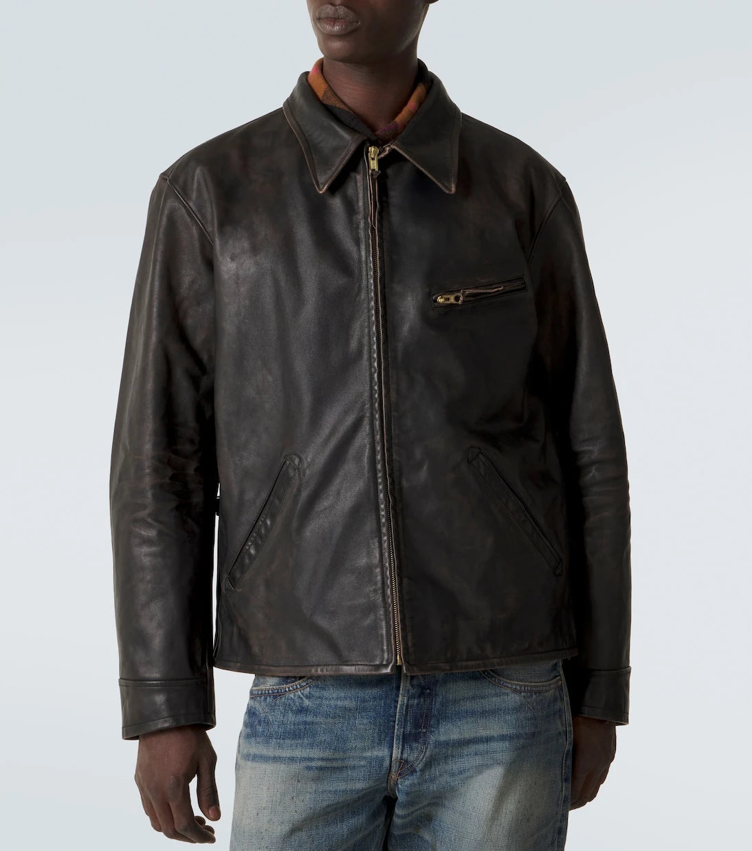 RRL - Lynton leather biker jacket