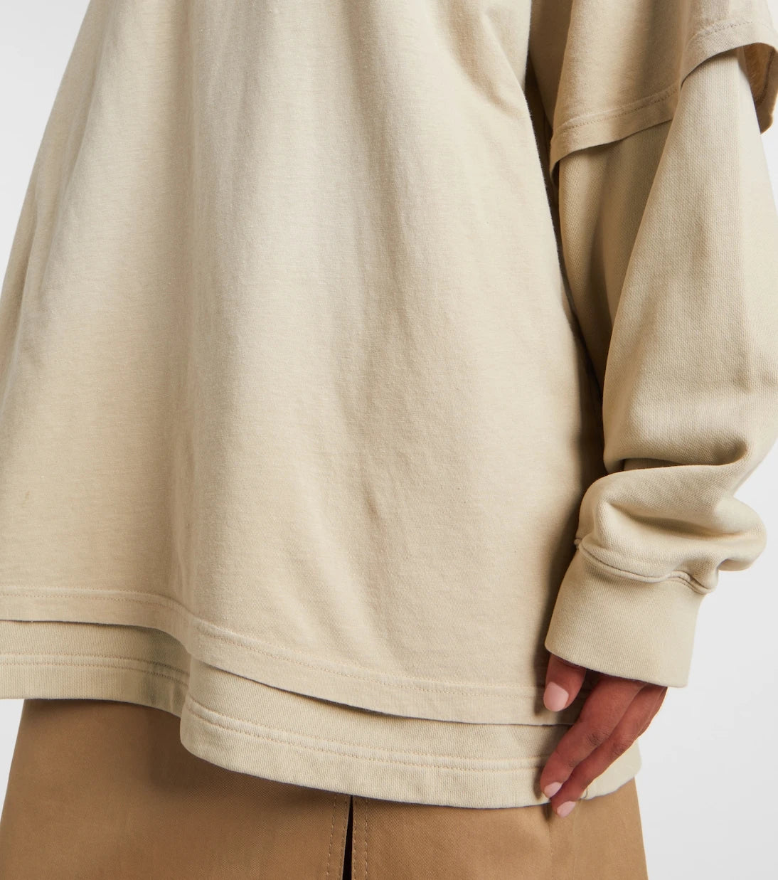 Acne Studios - Layered cotton sweatshirt
