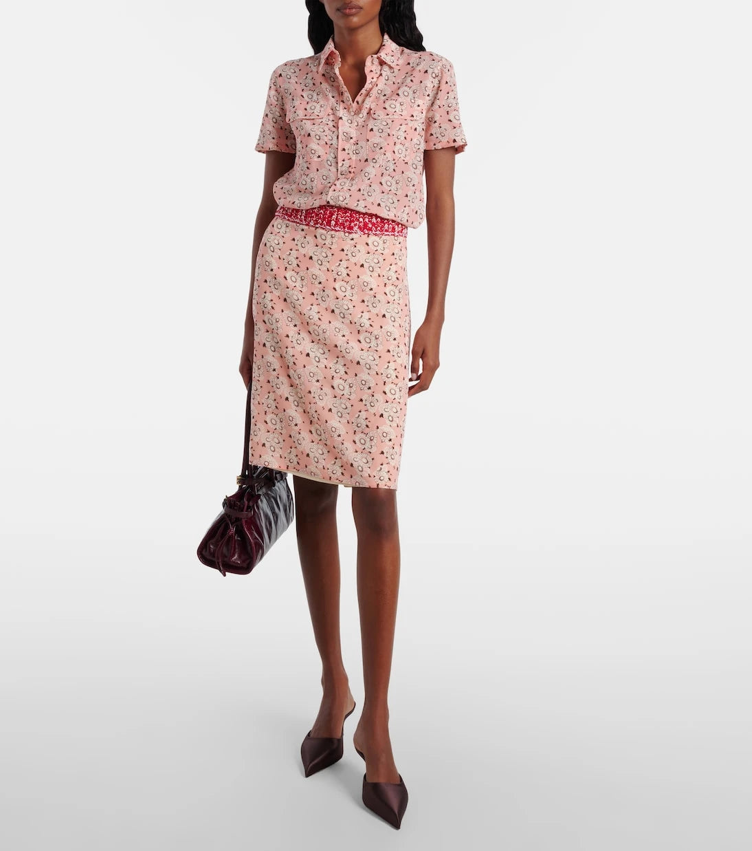 Prada - Floral silk-blend shirt