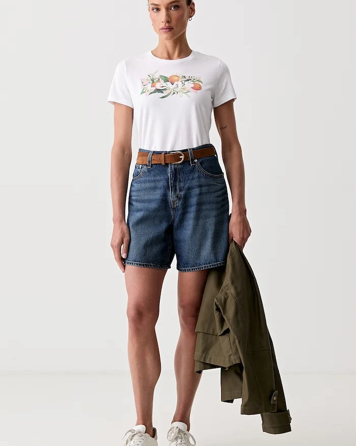Levi's къс панталон дамски от деним HIGH BAGGY SHORT ACHIEVE EVERYTHING