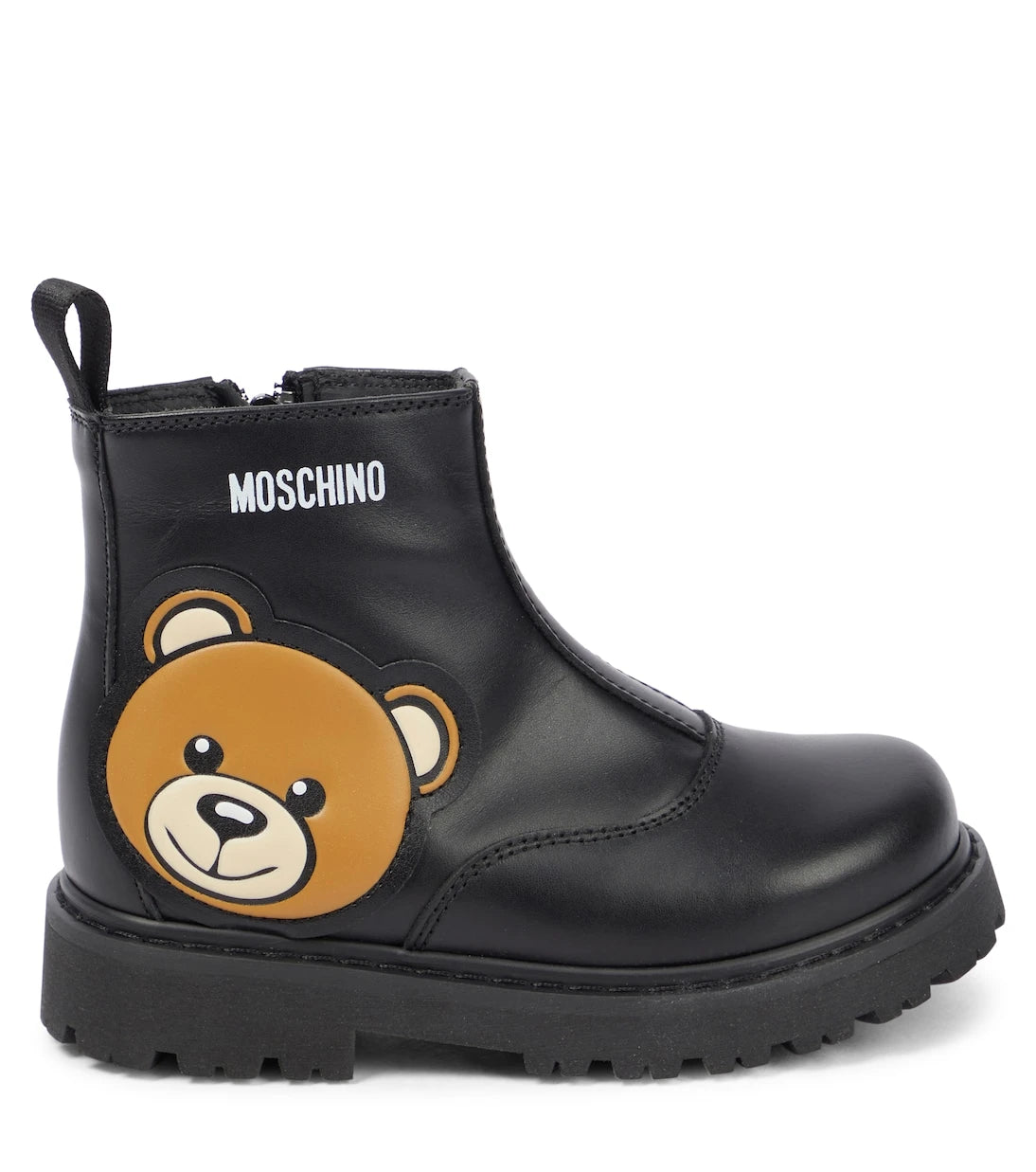 Moschino Kids - Leather ankle boots