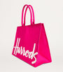 Harrods Pink Large Cotton Logo Tote Bag