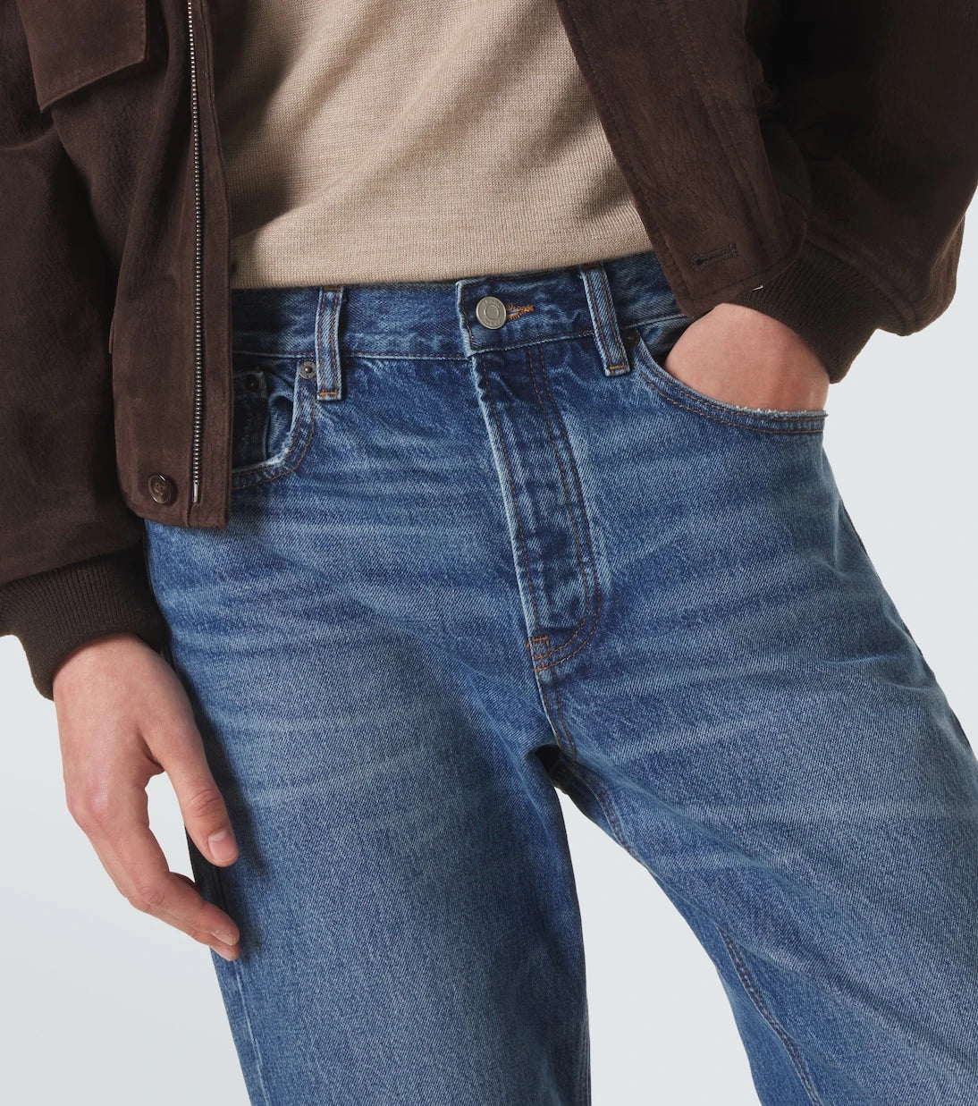 Frame - Mid-rise straight jeans
