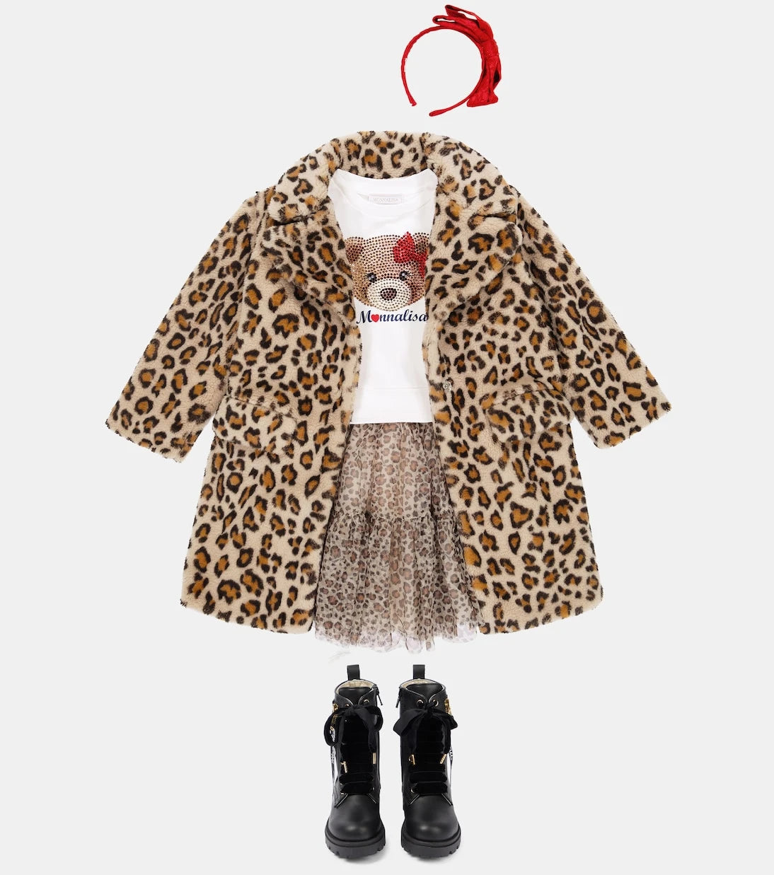 Monnalisa - Leopard-print coat