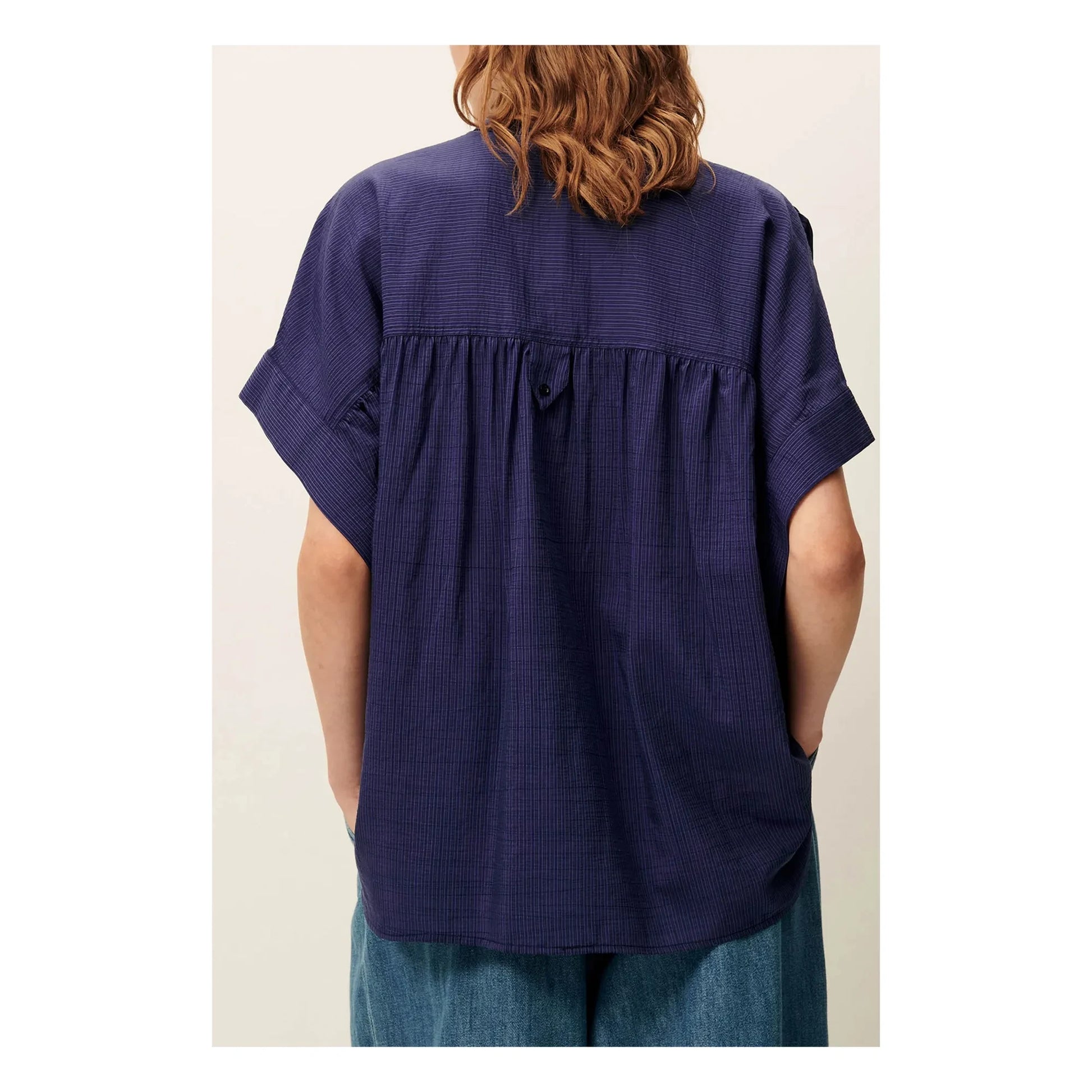 Sessùn - Camille blouse | Navy blue