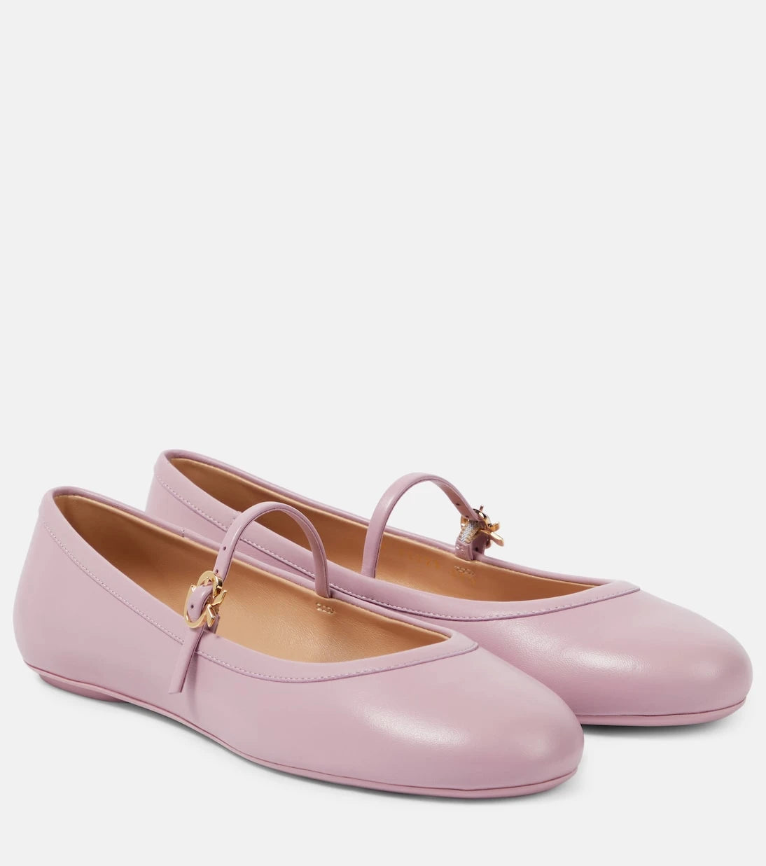Gianvito Rossi - Carla leather Mary Jane flats