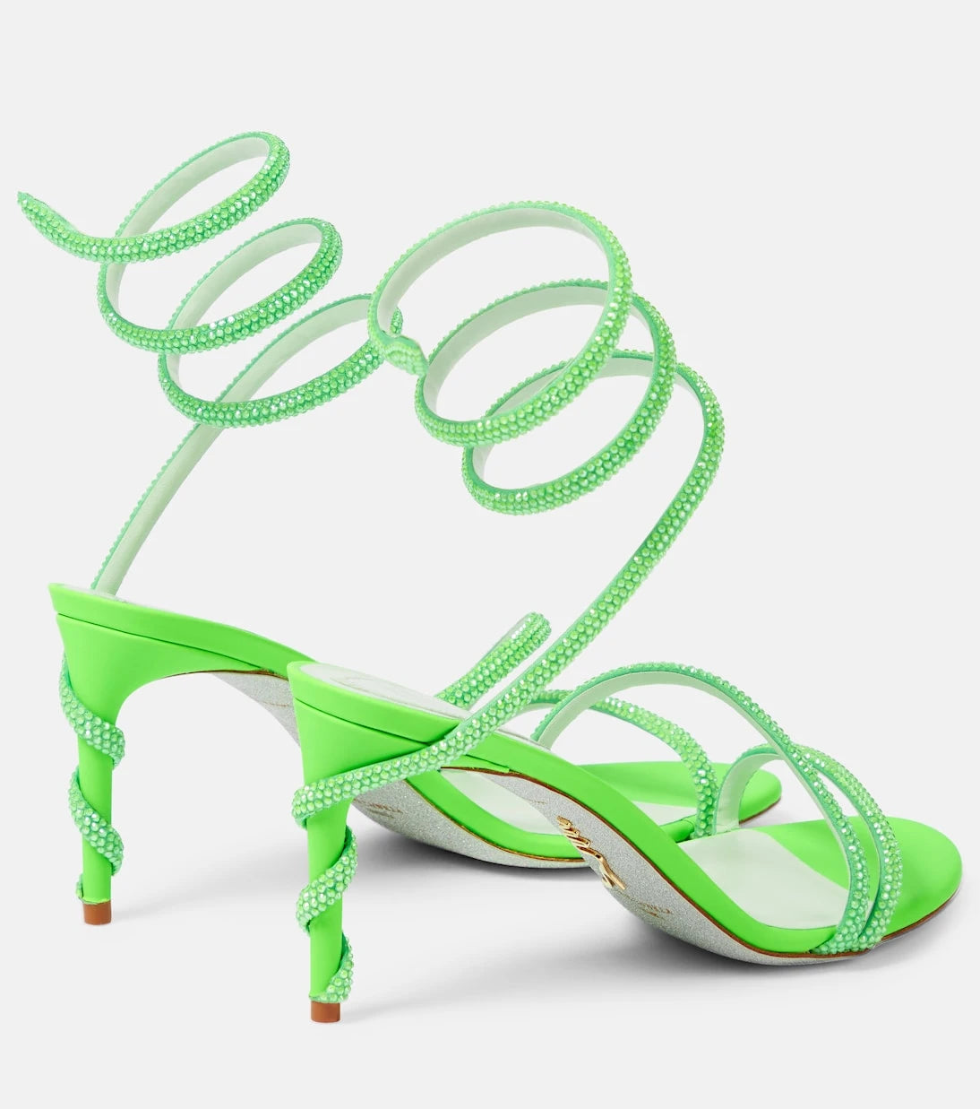 Rene Caovilla - Margot embellished satin sandals