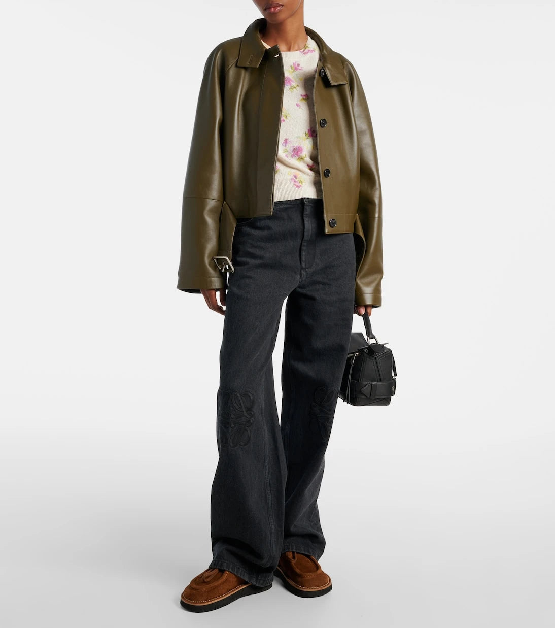Loewe - Anagram wide-leg jeans