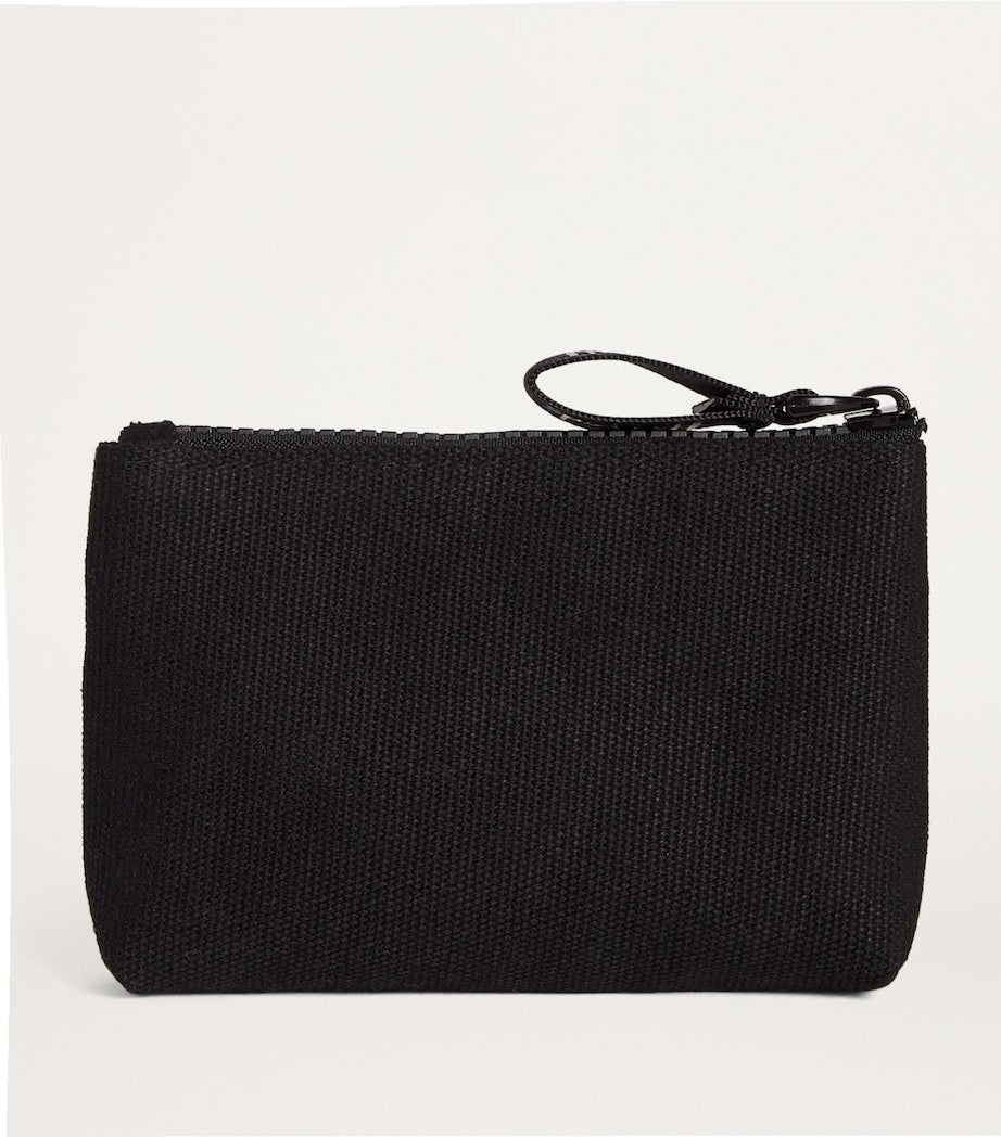 Black Cotton Logo Coin Purse