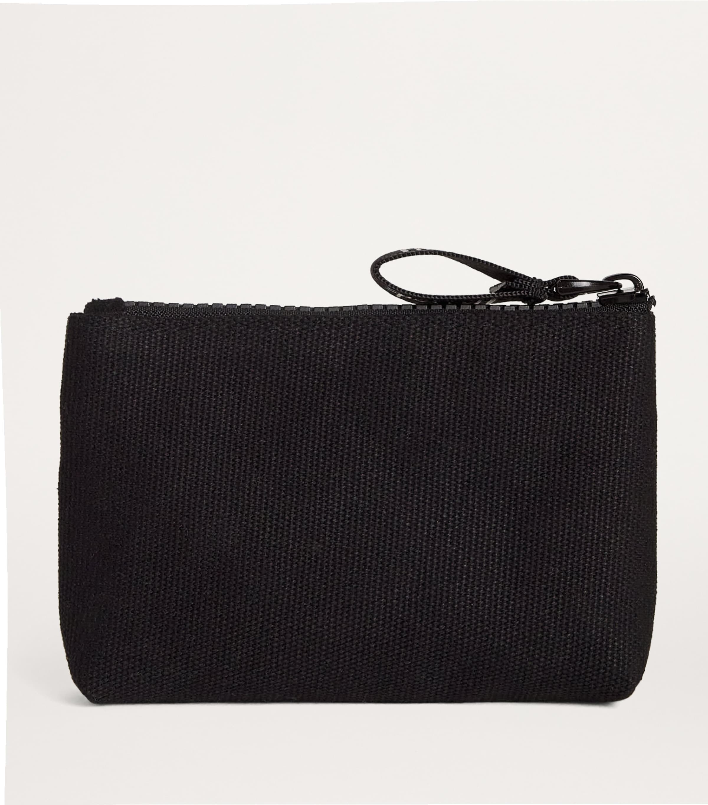 Black Cotton Logo Coin Purse