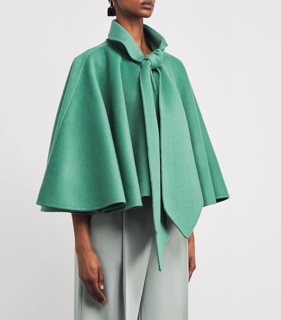 Wolk Morais Green Cashmere Bagatelle Cape