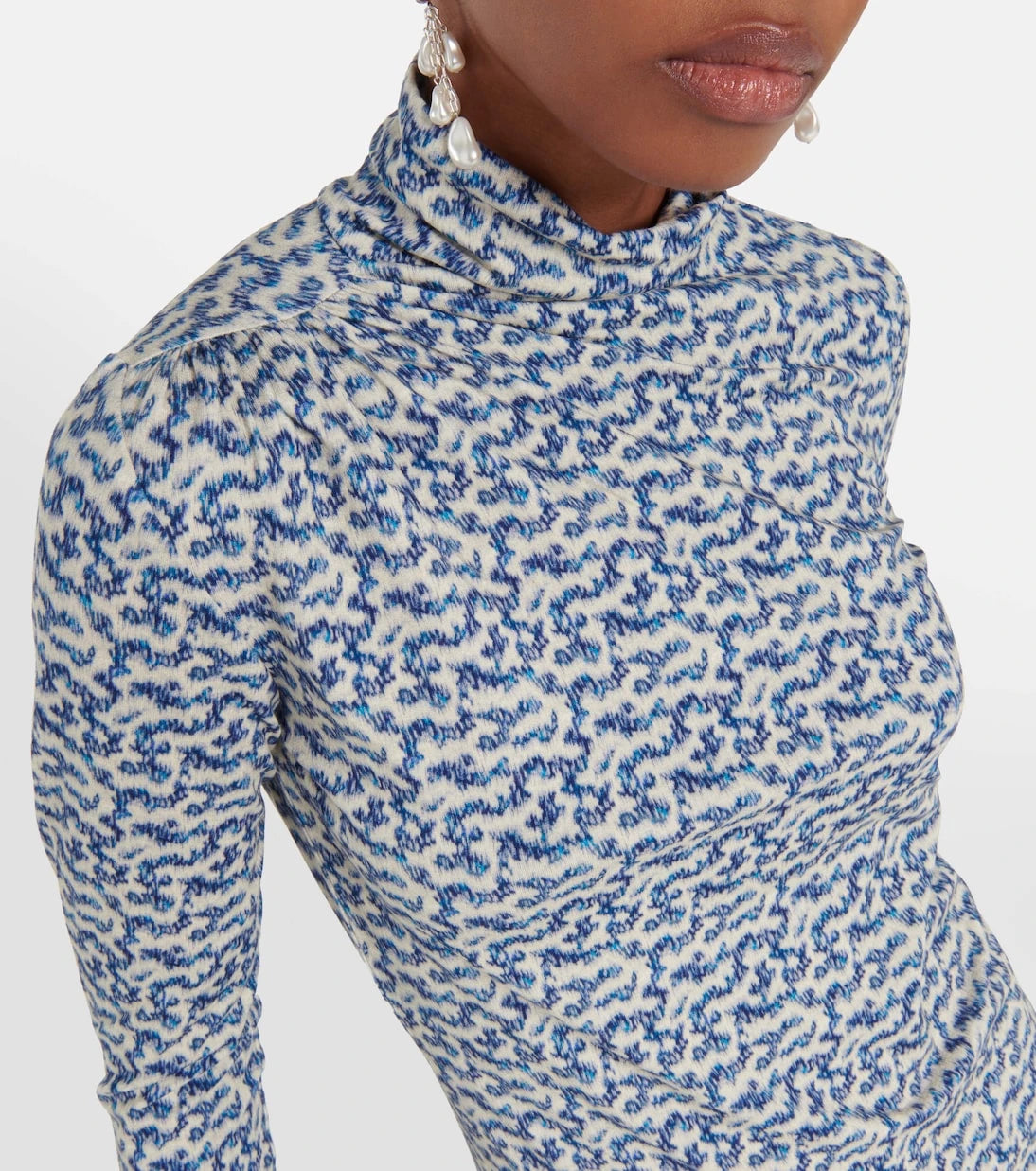 Marant Etoile - Lou printed jersey turtleneck top