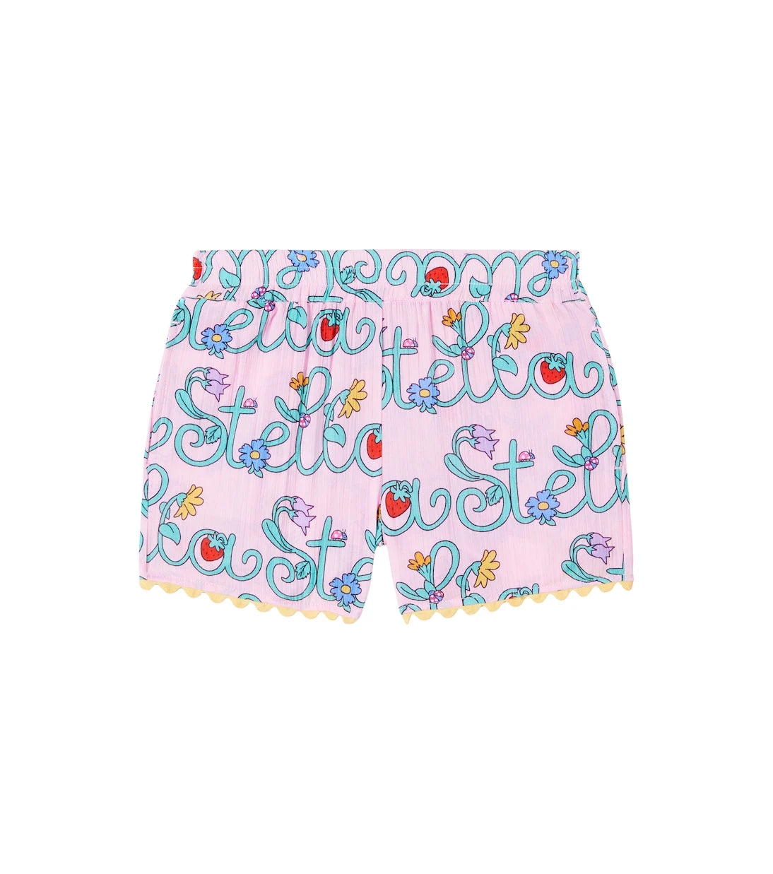 Stella McCartney Kids - شورت قطني بشعار العلامة