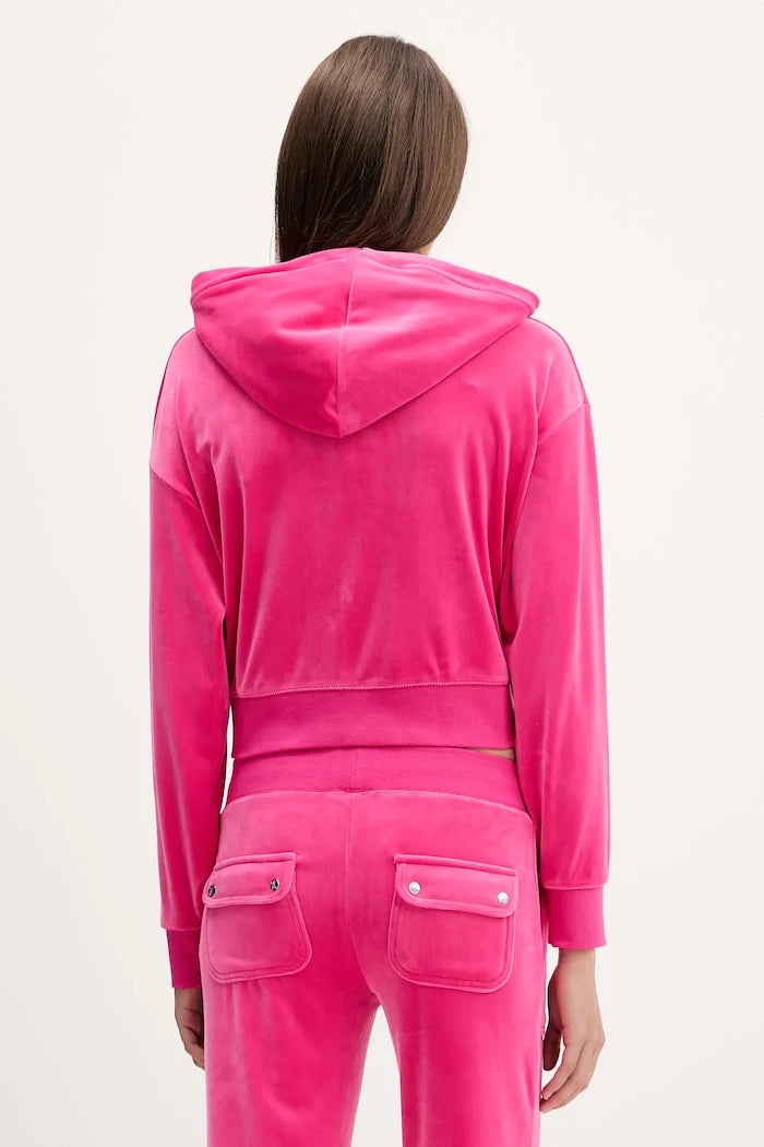 Juicy Couture BRENDAL Crop Oversized Kadife Sweatshirt