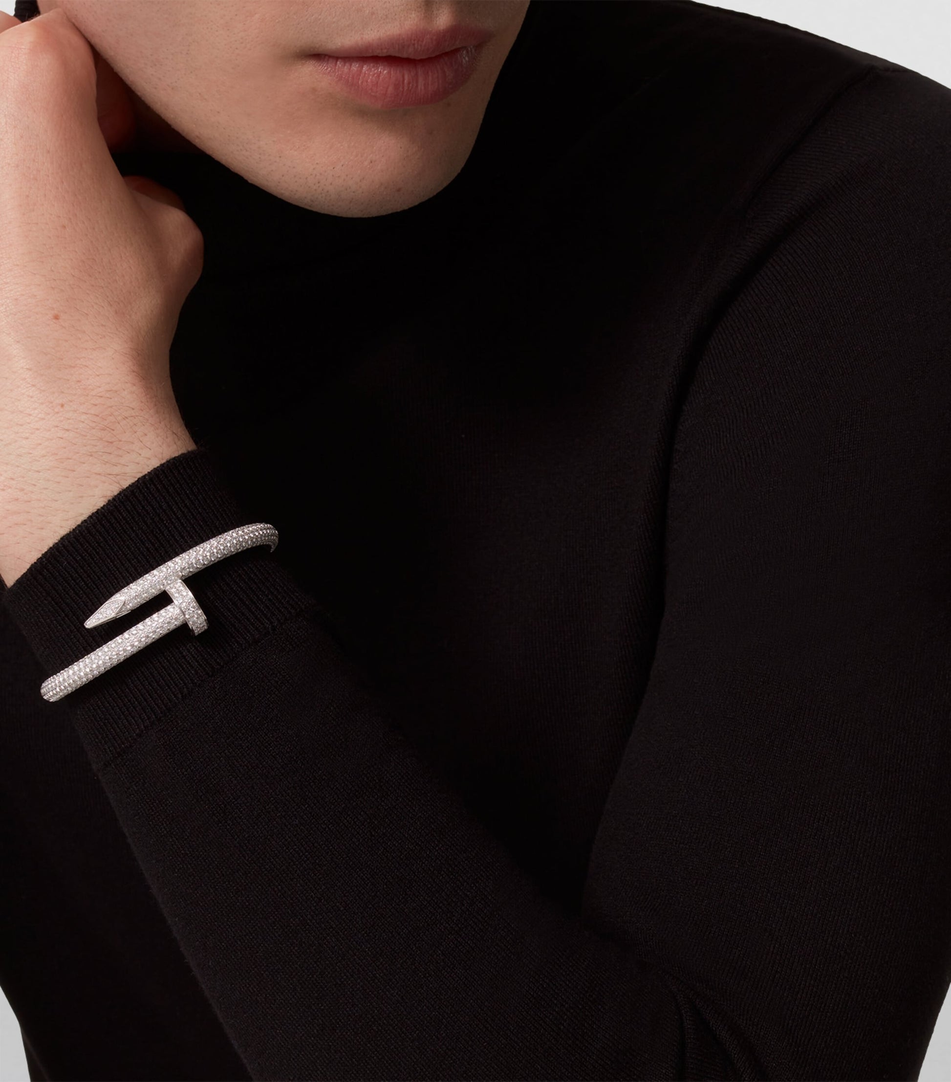 Medium White Gold and Diamond Juste Un Clou Bracelet