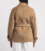 Beige Wool Short Trench Coat
