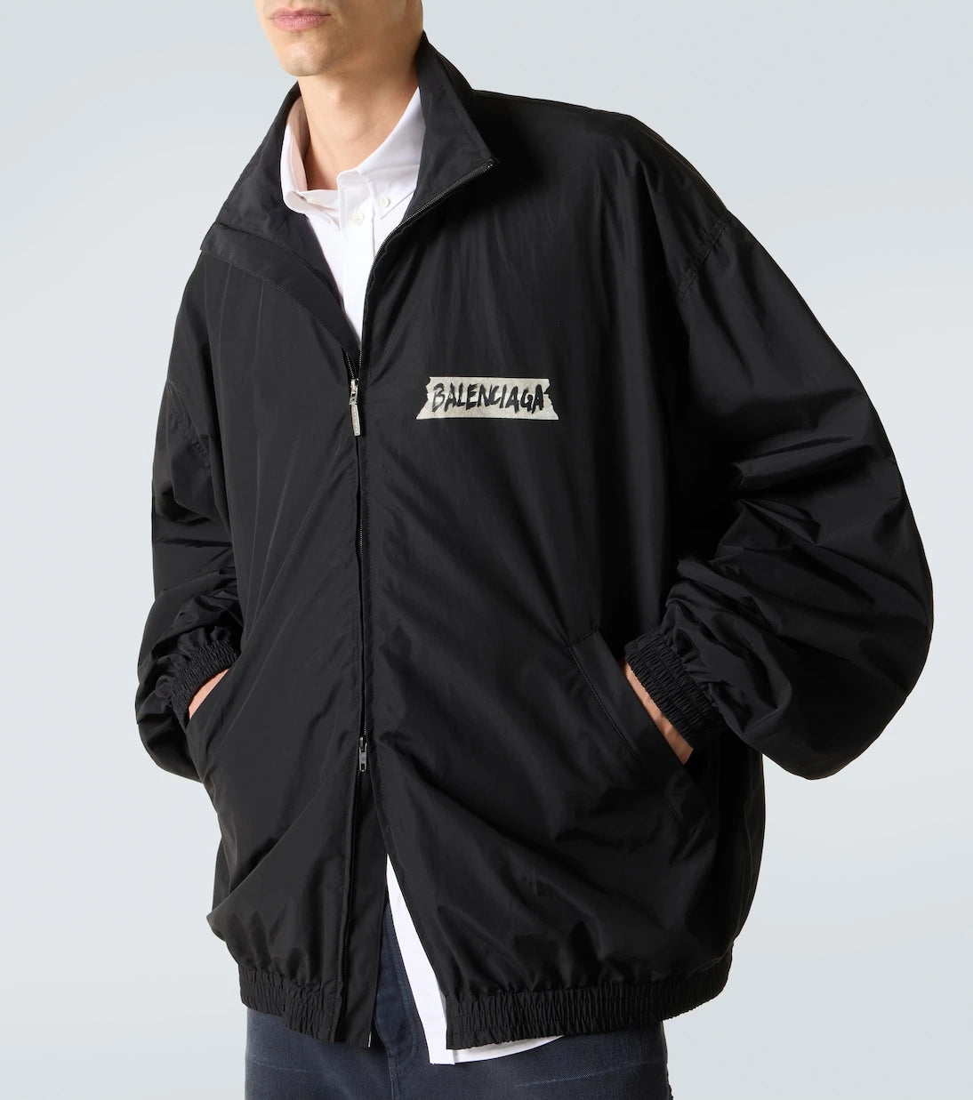 Balenciaga - Masking Tape cotton-blend track jacket