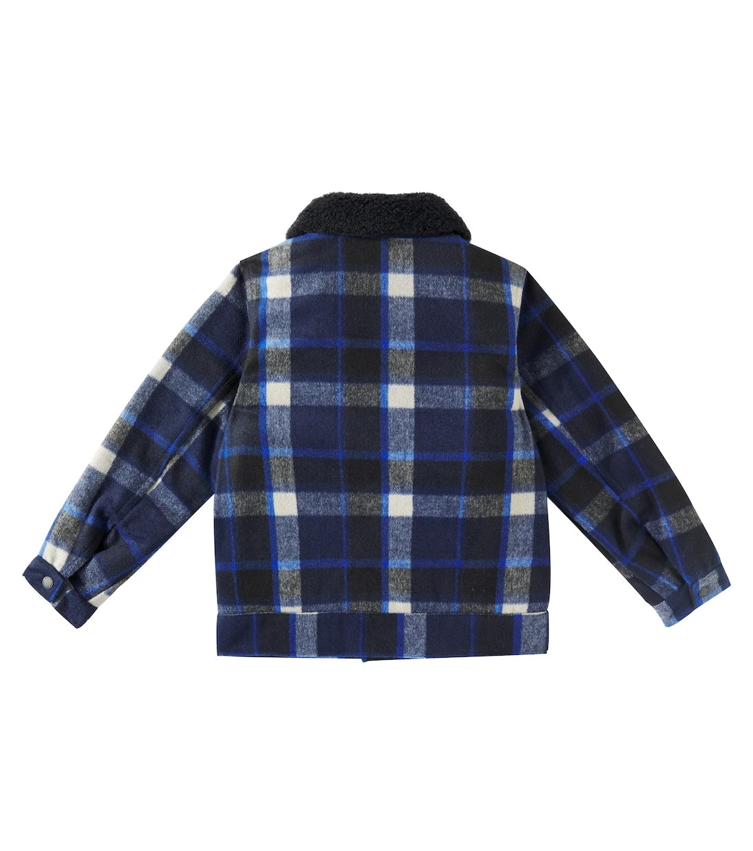 Scotch & Soda Kids - Faux shearling-trimmed checked jacket