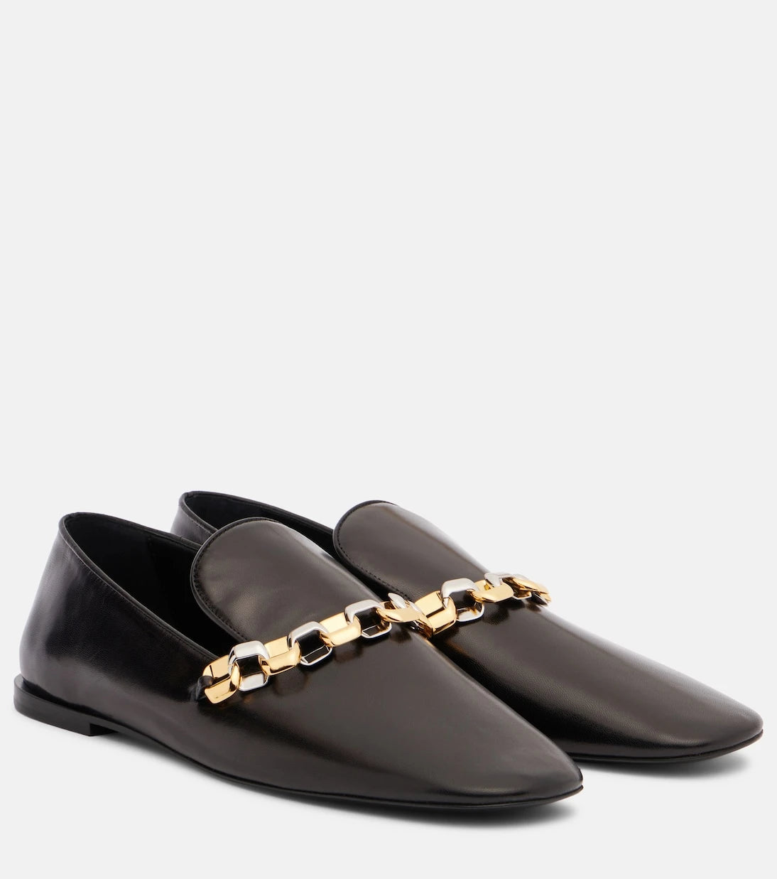 Jil Sander - Chain-detail leather loafers