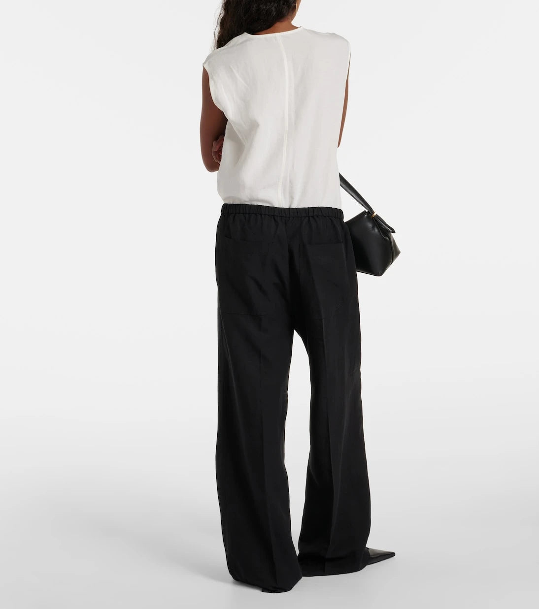 Toteme - Lyocell and linen wide-leg pants