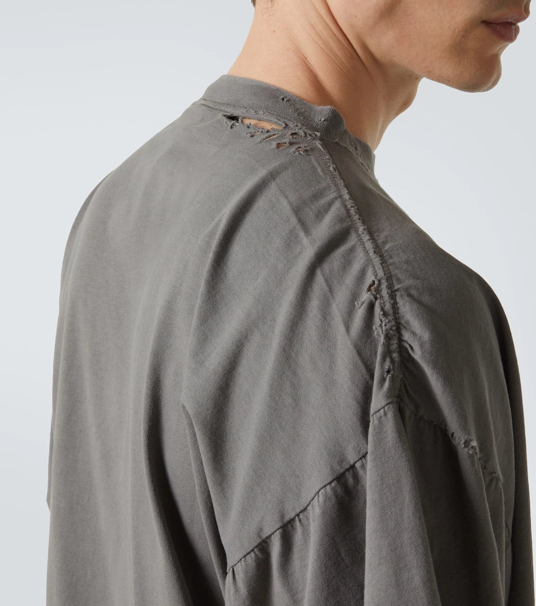 Balenciaga - Distressed cotton jersey T-shirt
