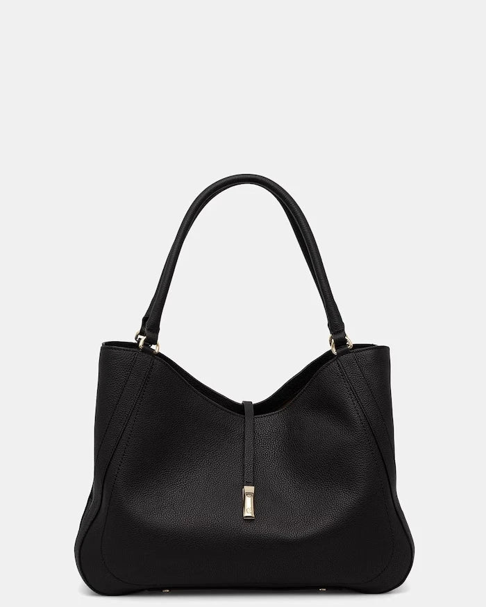 BOSS чанта дамска от кожа REAH MEDIUM TOTE