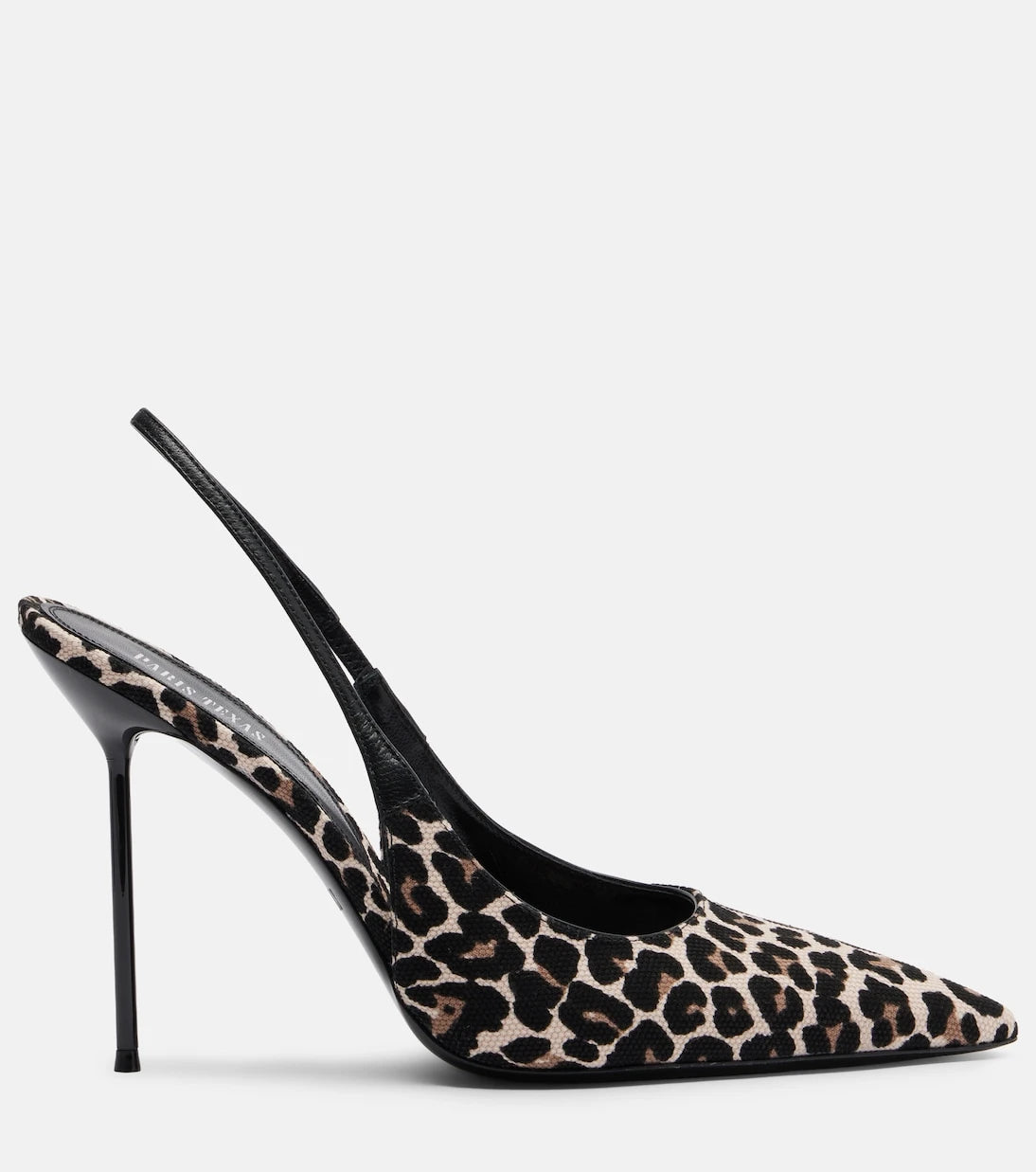 Paris Texas - Lidia leopard-print canvas slingback pumps