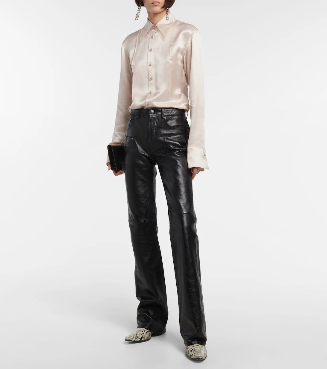 Acne Studios - Flared leather pants