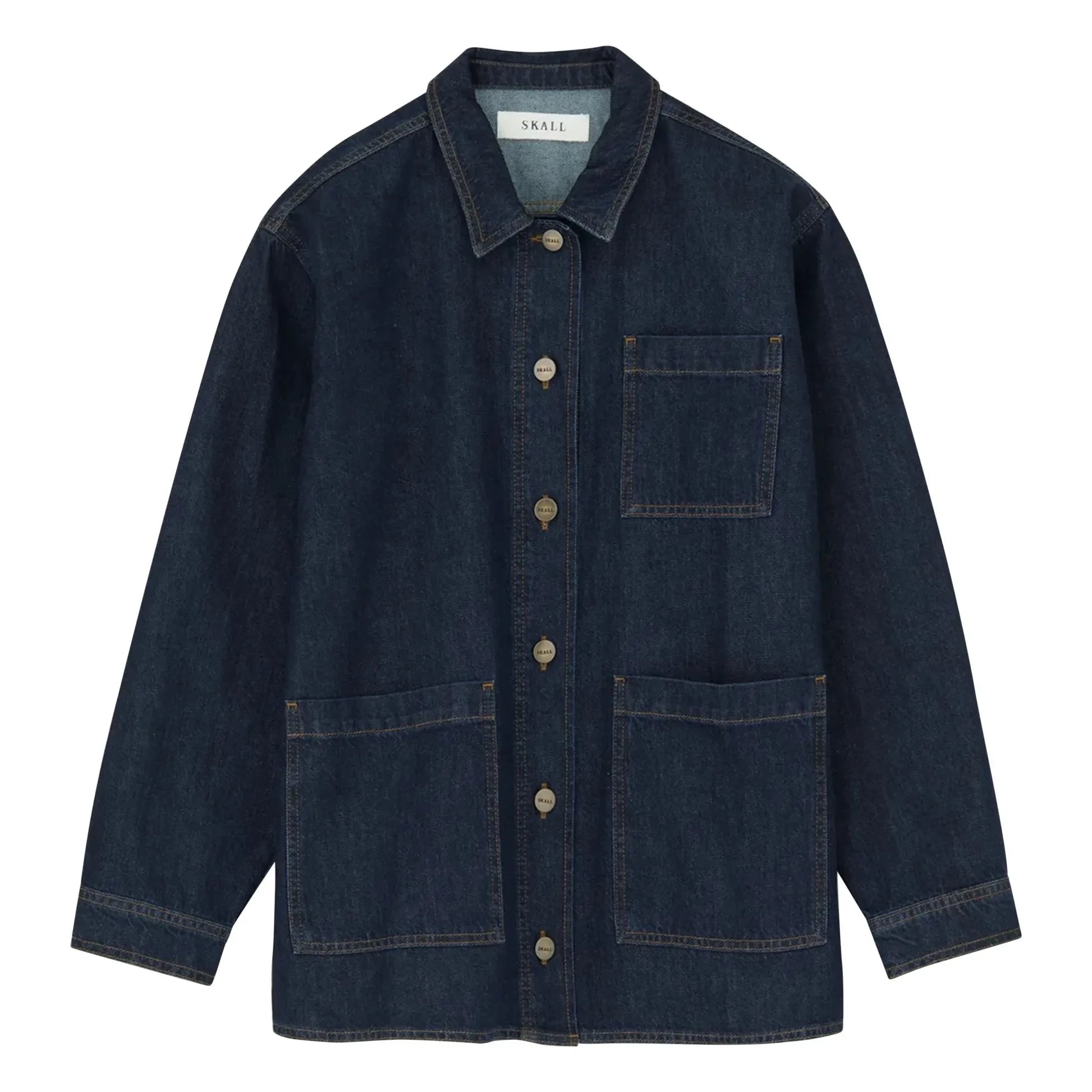 Skall Studio - Henny organic cotton overshirt | Indigo blue